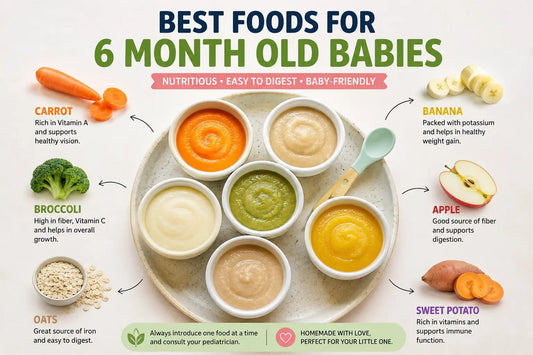 Best Foods for 6 Month Old Babies: A Complete First Food Guide for New Parents - The Vedic Bowl