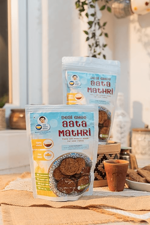 Desi Ghee Aata Mathri - The Vedic Bowl