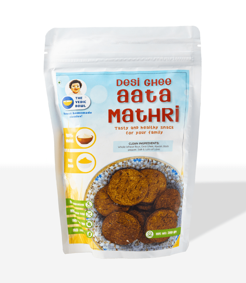 Desi Ghee Aata Mathri - The Vedic Bowl