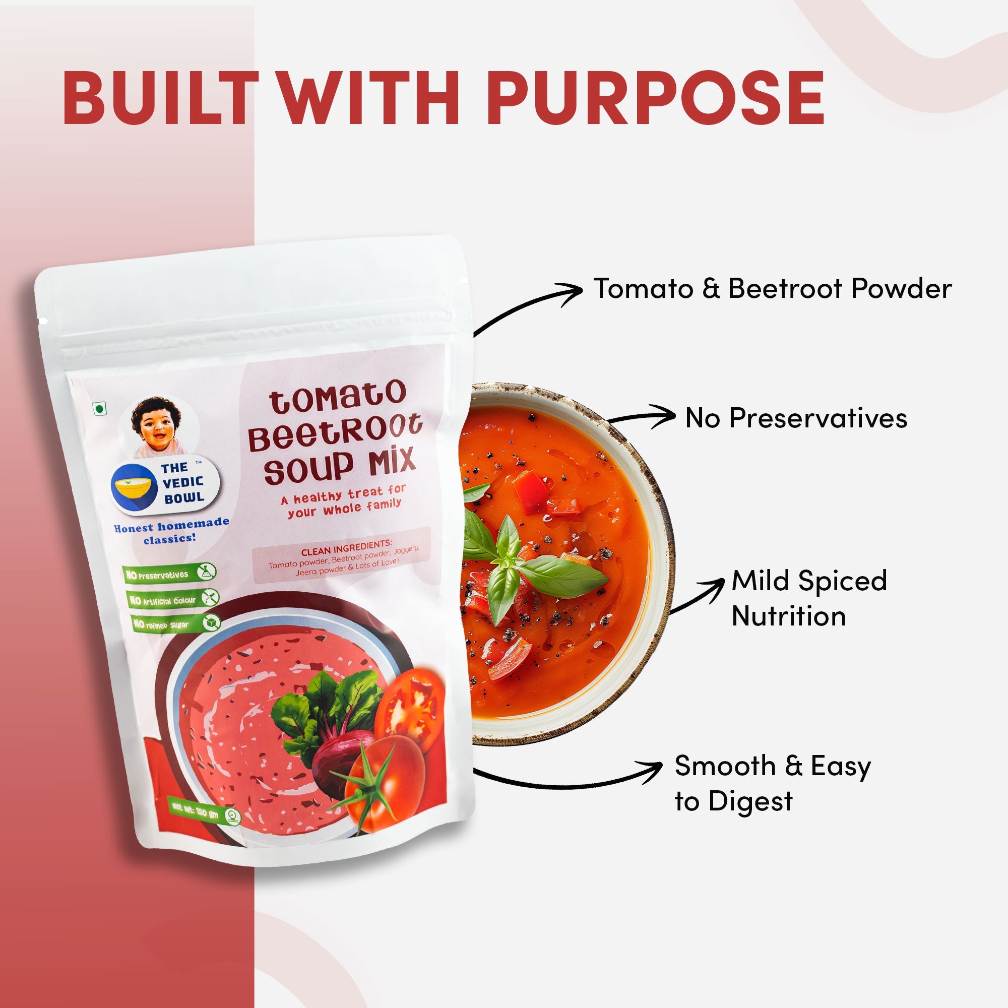 Tomato Beetroot Soup Mix - The Vedic Bowl